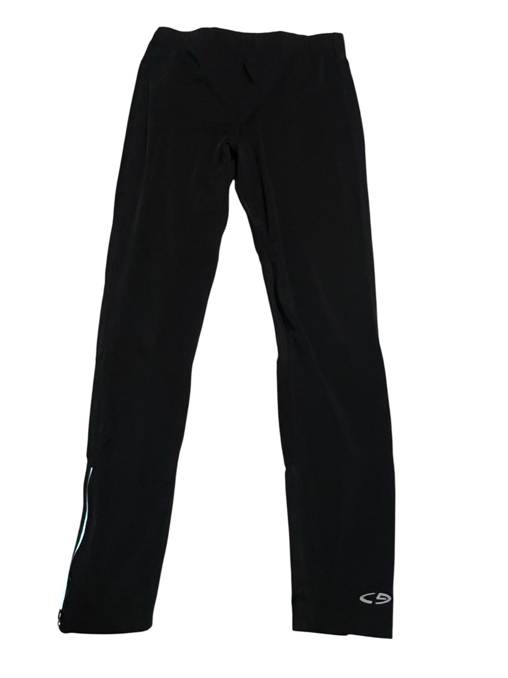 C9 by Champion Women's Size XL Duo Dry Pants Black Reflective Zipper Hem Stretch